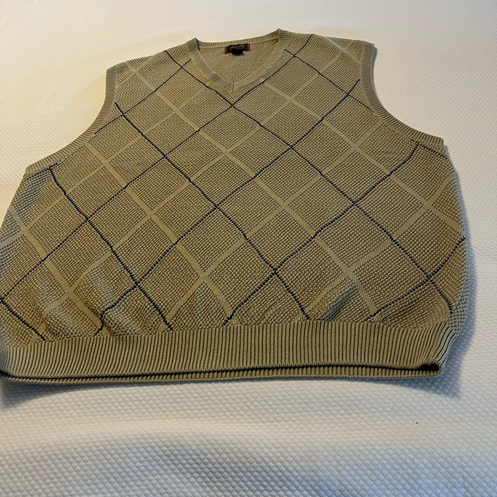 Tasso Elba Tan V-Neck Sweater Vest